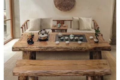 Bàn Ăn Gỗ Lũa Phong Cách Vintage(NTTMWD00016)