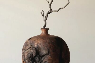 Lọ Hoa Gỗ Lũa Cắm Hoa Khô Decor(NTTMWD00001)